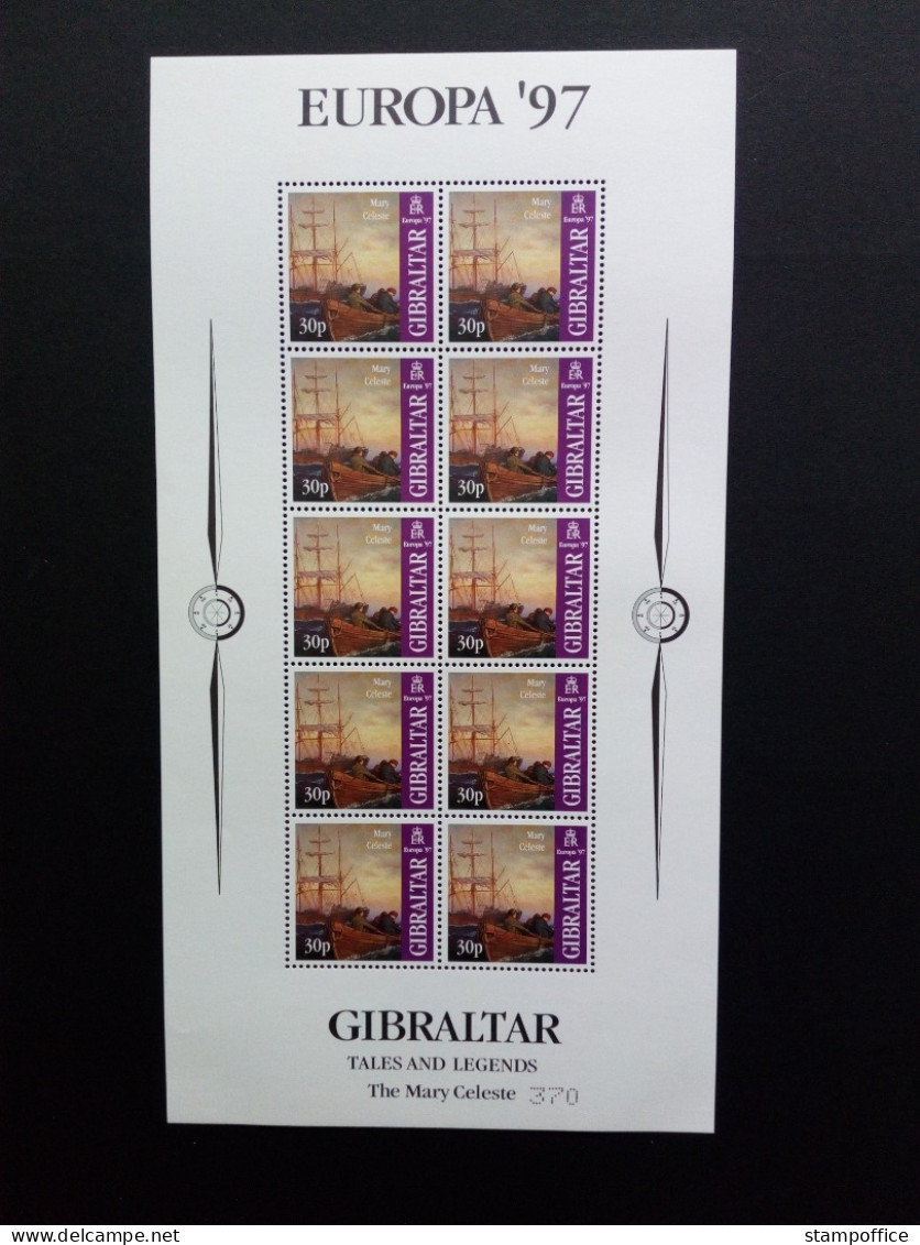 GIBRALTAR MI-NR. 783-786 POSTFRISCH(MINT) KLEINBOGENSATZ EUROPA 1997 SAGEN Und LEGENDEN SCHIFFE - 1997