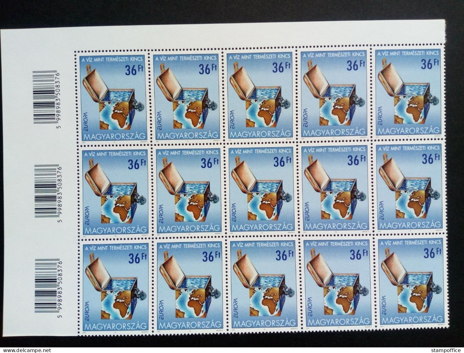 UNGARN MI-NR. 4674-4675 POSTFRISCH(MINT) 15er EINHEIT EUROPA 2001 WASSER - Unused Stamps