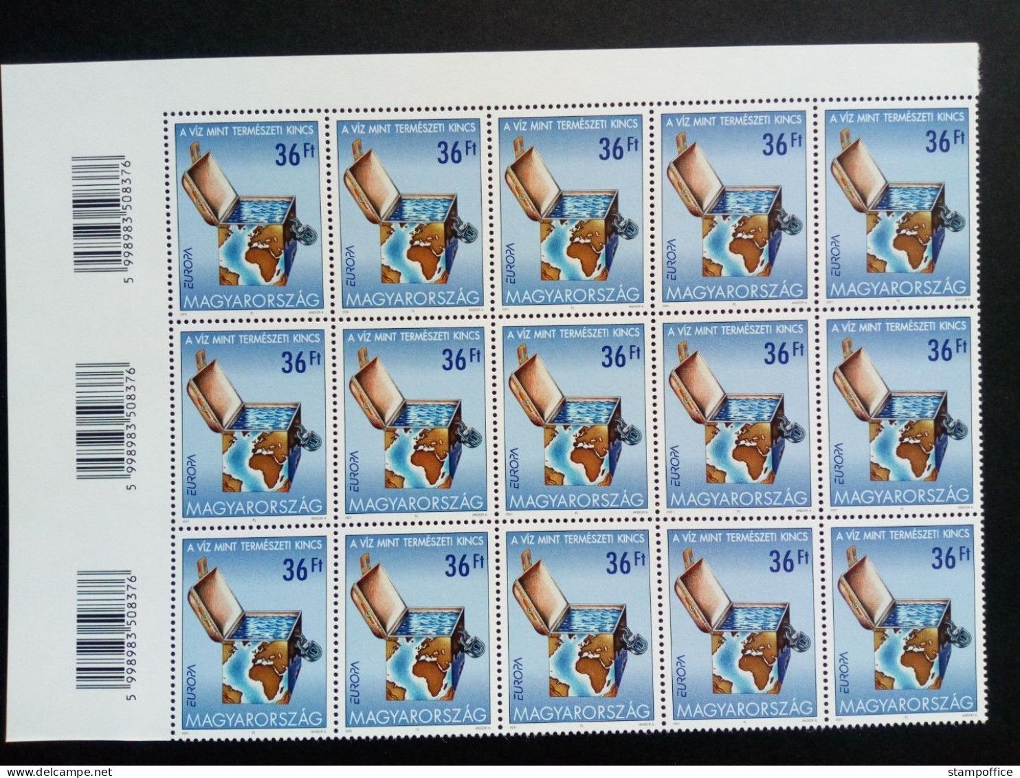 UNGARN MI-NR. 4674-4675 POSTFRISCH(MINT) 15er EINHEIT EUROPA 2001 WASSER - Ungebraucht