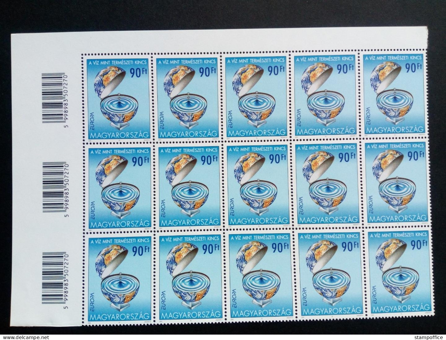 UNGARN MI-NR. 4674-4675 POSTFRISCH(MINT) 15er EINHEIT EUROPA 2001 WASSER - Neufs