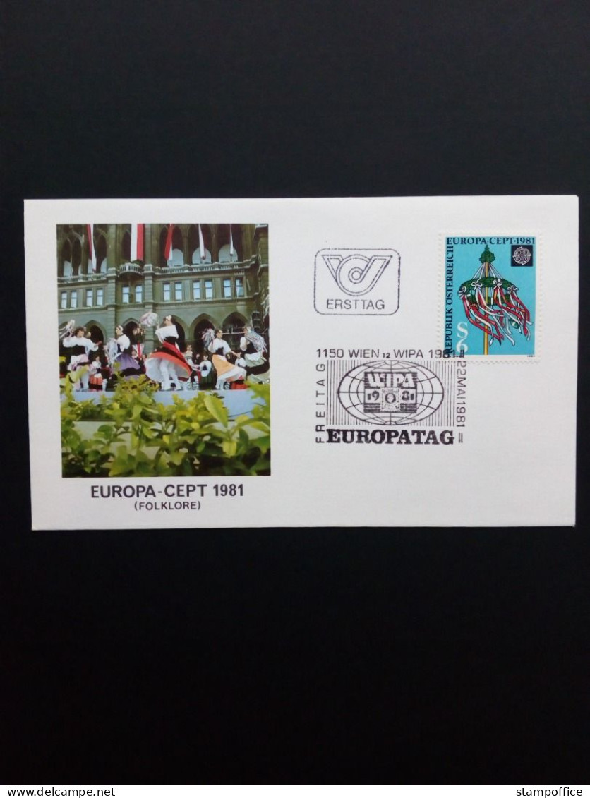 ÖSTERREICH MI-NR. 1671 FDC EUROPA CEPT 1981 FOLKLORE - FDC