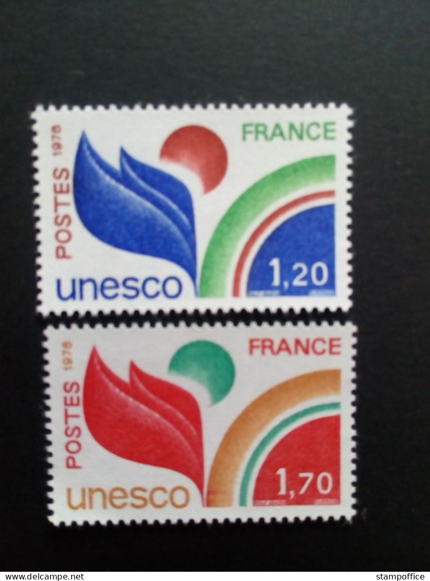 FRANKREICH UNESCO MI-NR. 19-20 POSTFRISCH(MINT) SYMBOLIK 1978 - Ungebraucht