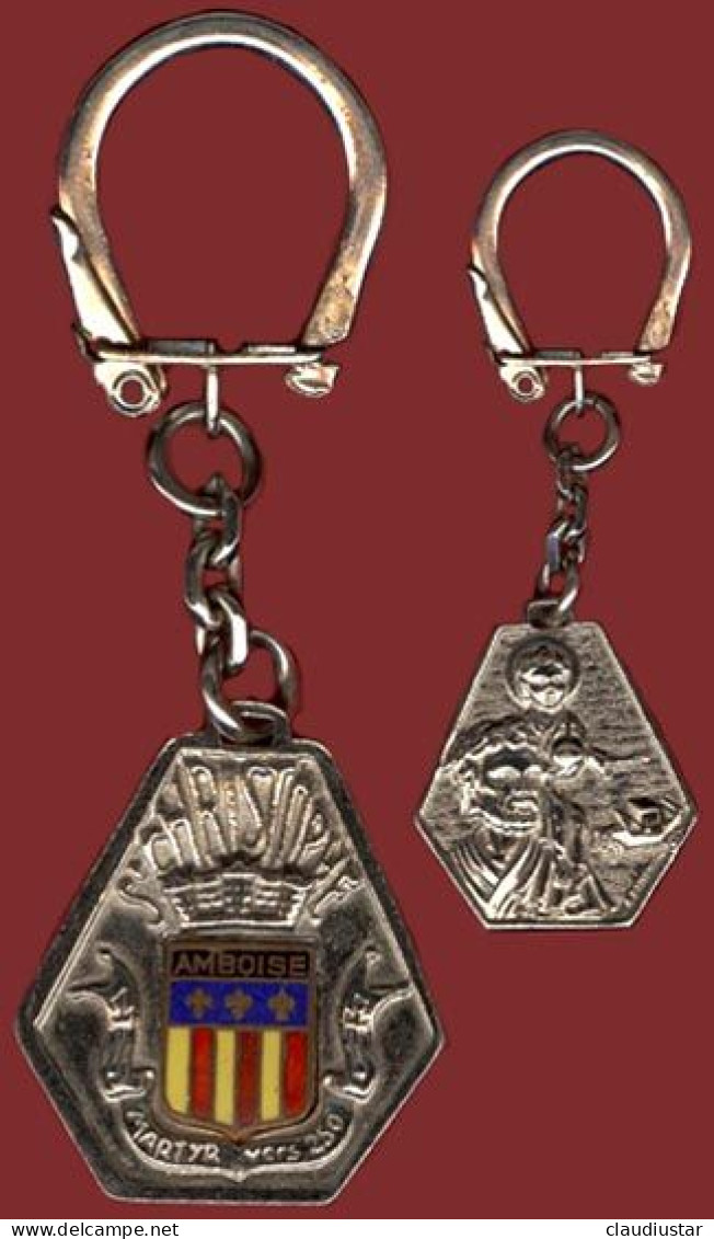 ** LOT  2  PORTE - CLEFS  AMBOISE  -  St. CHRISTOPHE ** - Key-rings