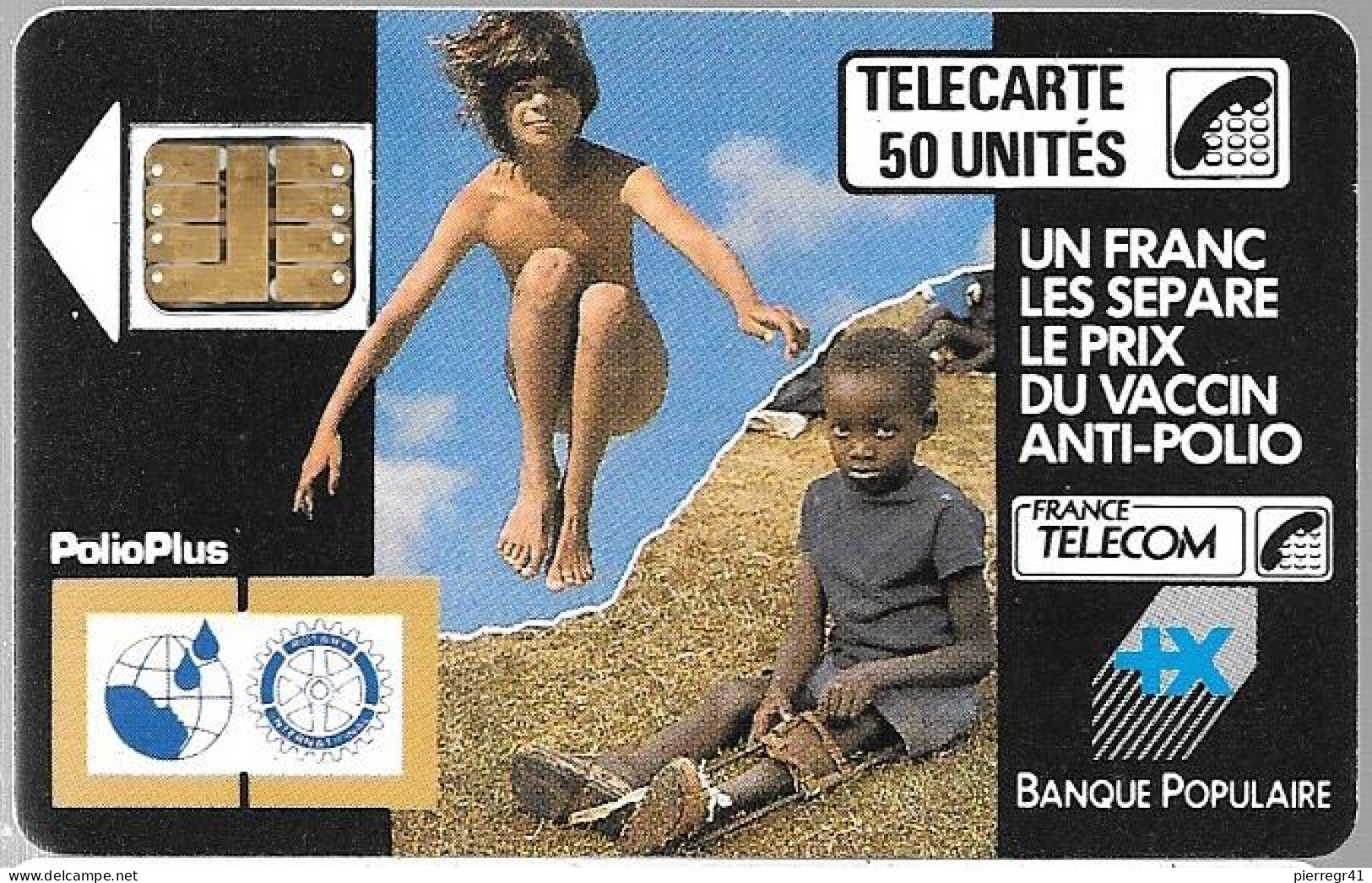 CARTE²°-PUBLIC-1988-F 27.610--SC3-50U-POLIO-V°N°6Pe 103013-Utilisé-TB E-LUXE/RARE - 1988