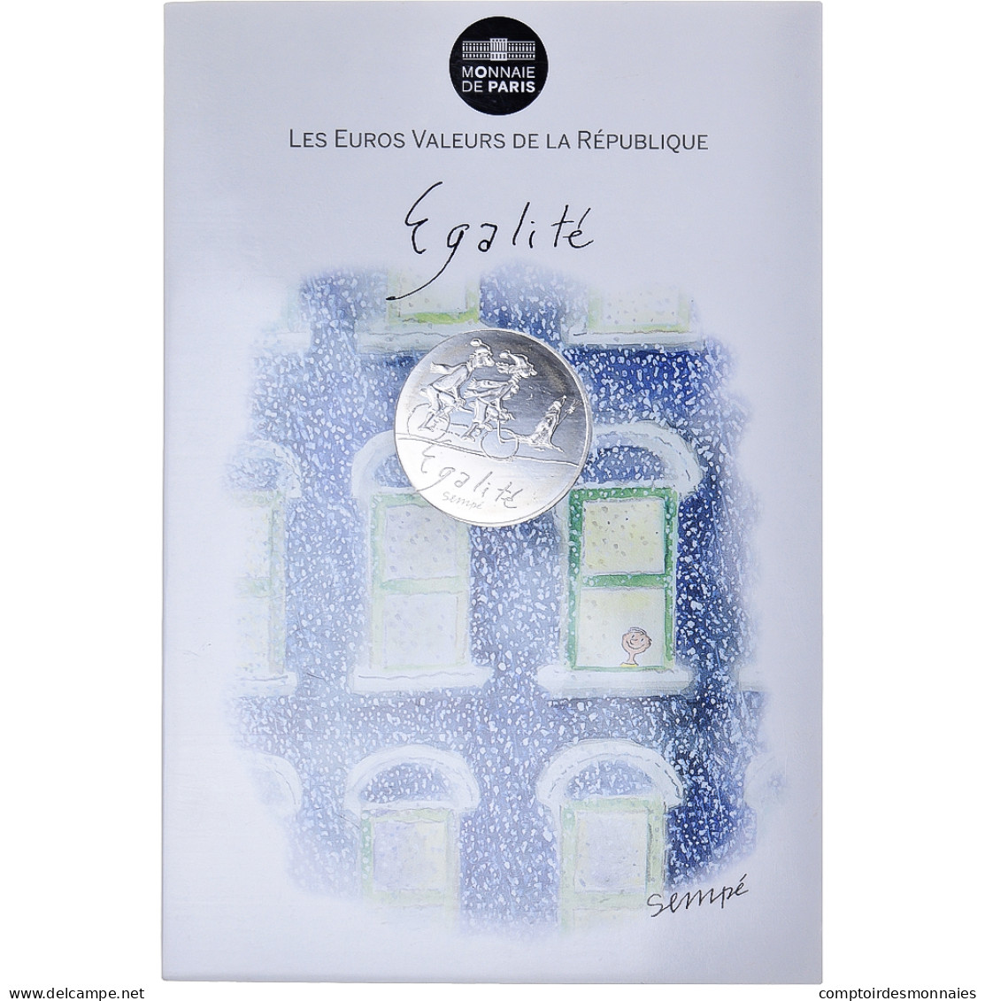 France, Monnaie De Paris, 10 Euro, Egalité Hiver Sempé, 2014, Paris, FDC - France