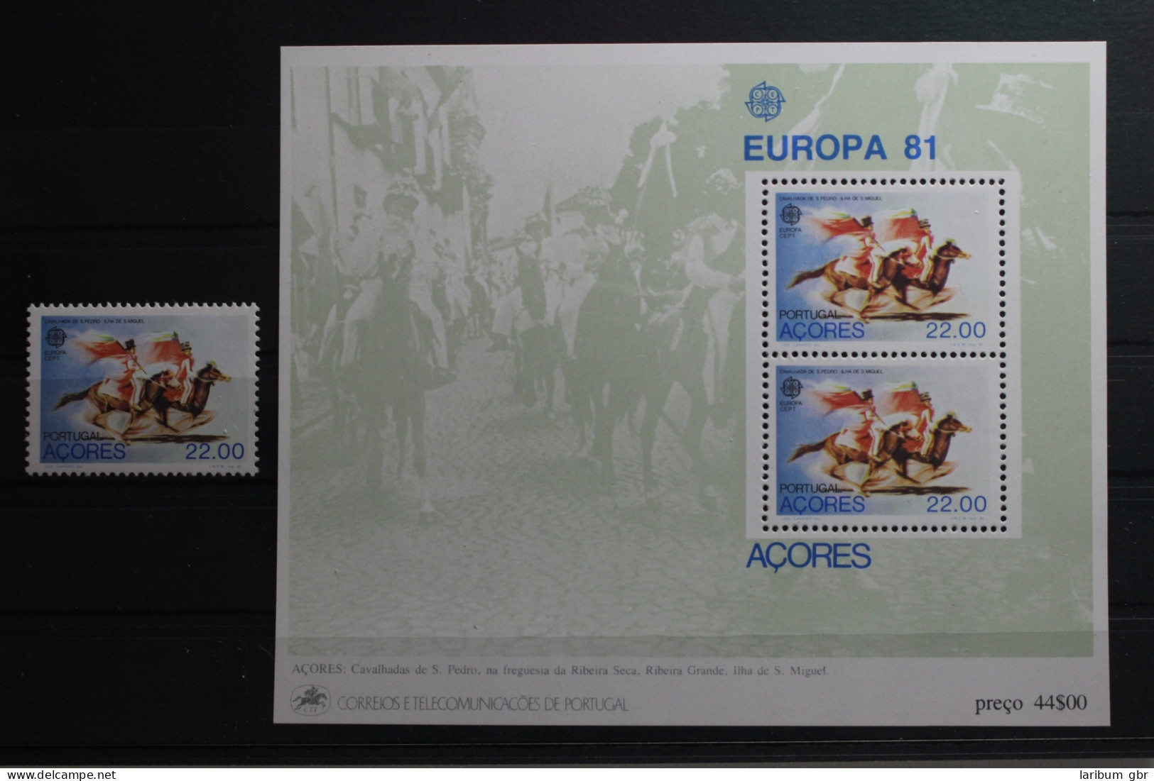 Portugal Azoren 342, Block 2 Mit 342 Postfrisch Cept Europa #UL686 - Other & Unclassified