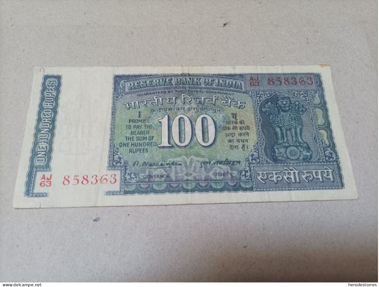 Billete India, 100 Rupias, Año 1970 - Indien