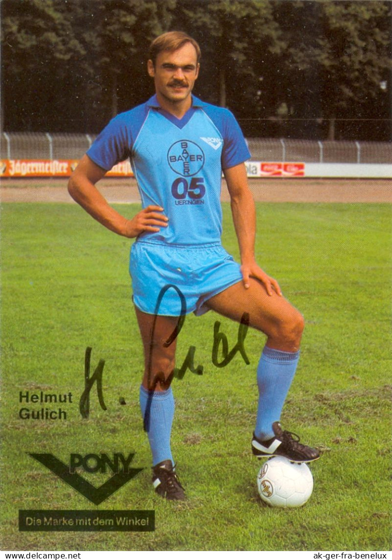 Fußball-Autogrammkarte AK Helmut Gulich FC Bayer 05 Uerdingen 83-84 Kleinwallstadt Eintracht Frankfurt SV Hannoverscher - Autographes