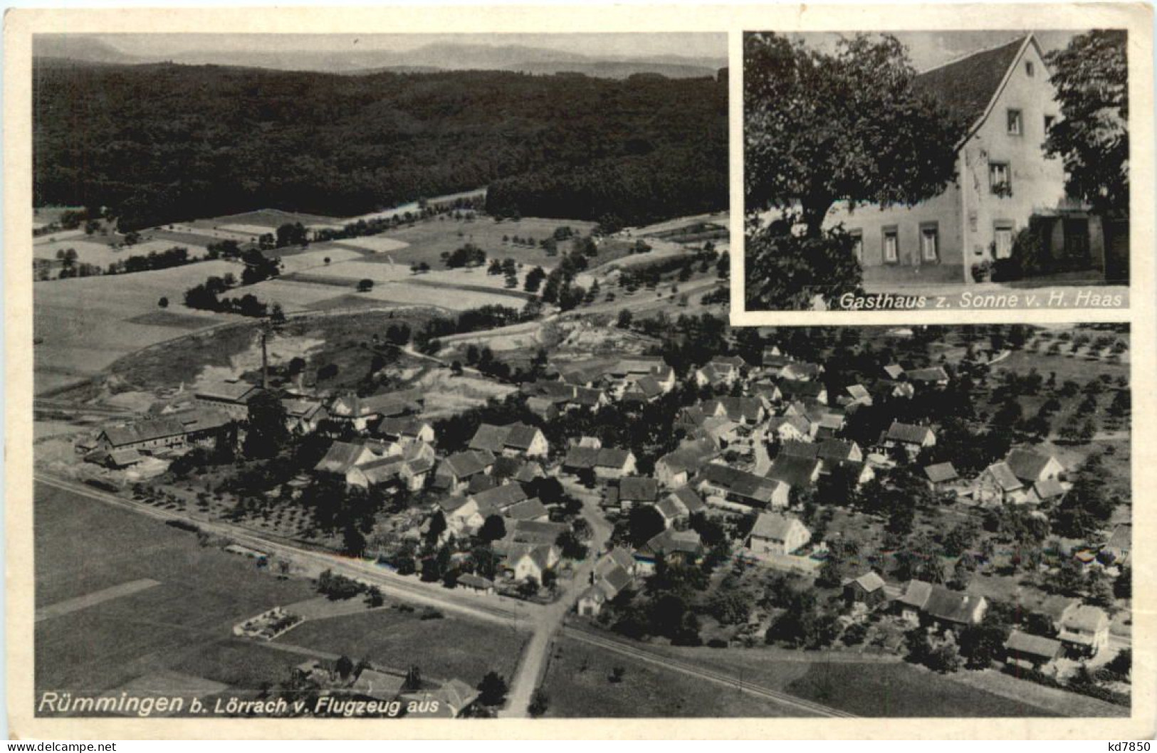 Rümmingen Bei Lörrach Vom Flugzeug - Gasthaus Zur Sonne - Loerrach