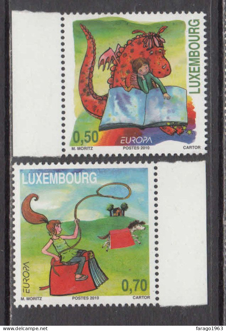 2010 Luxembourg Europa Children's Literature Complete Set Of 2 MNH @ BELOW FACE VALUE - Unused Stamps