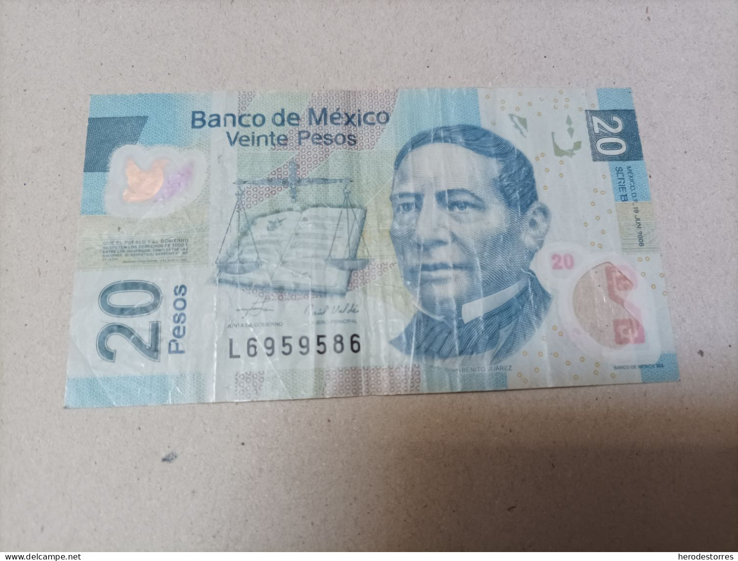 Billete De México 20 Pesos Del Año 2006 - Mexiko