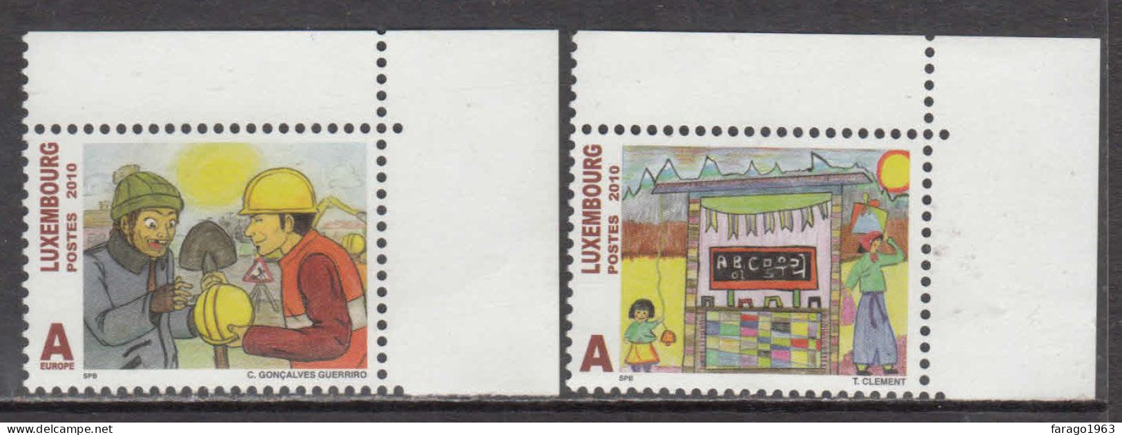 2010 Luxembourg Fight Against Poverty Complete Set Of 2 MNH @ BELOW FACE VALUE - Unused Stamps