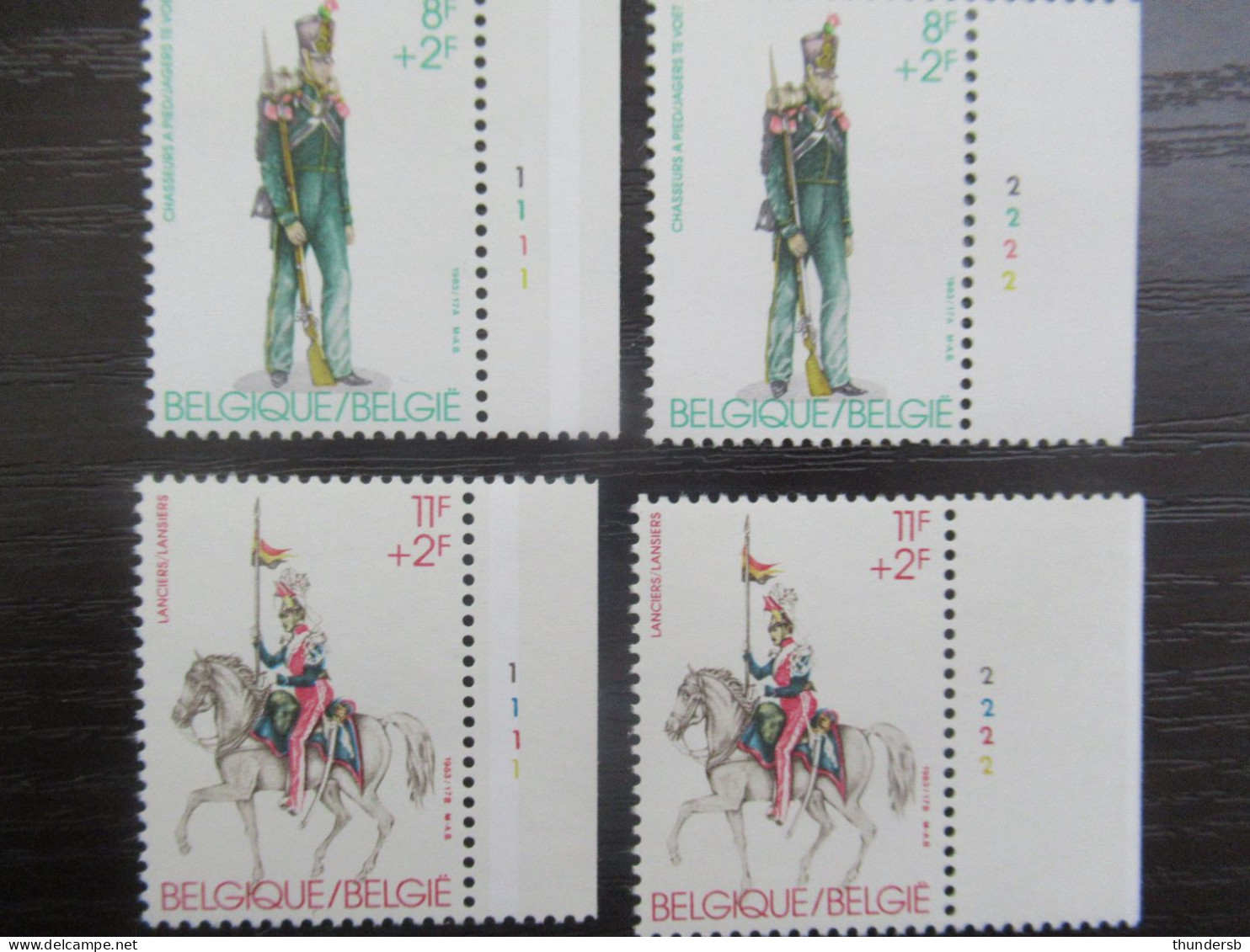 2108/10 'Militaire Uniformen' - Postfris ** - Volledige Set Plaatnummers - 1981-1990