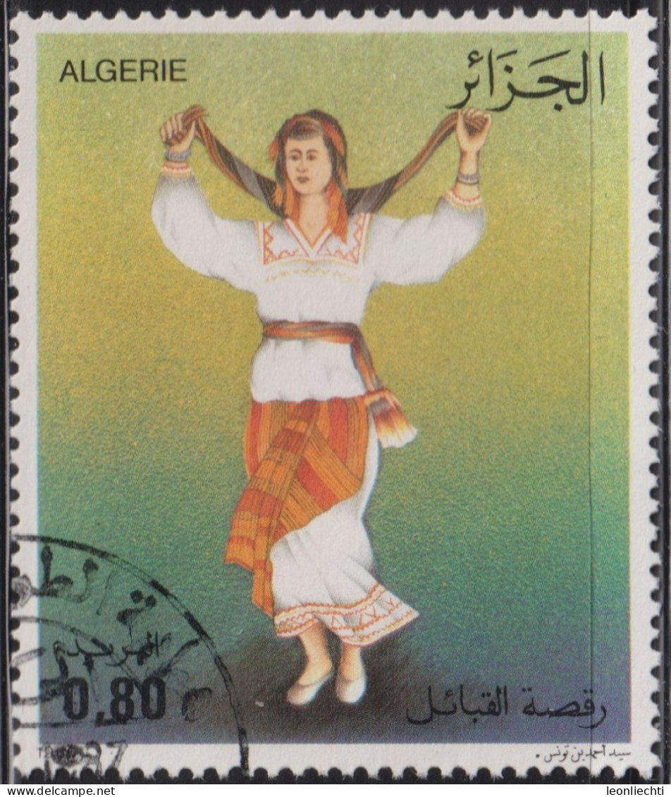 1986 Algerien ° Mi:DZ 921, Sn:DZ 822, Yt:DZ 879, Sg:DZ 938, Kabylei,  Folk Dances - Algeria (1962-...)