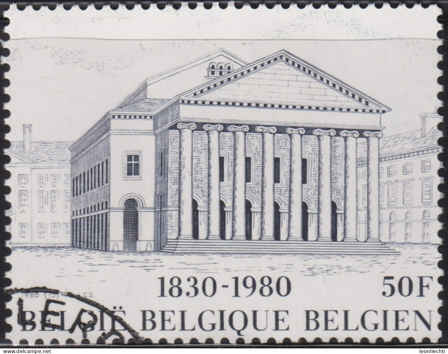 1980 Belgien ° Mi:BE 2034, Yt:BE 1983, AFA:BE 2038, Bel:BE 1983, Un:BE 1983,The Royal Theatre Of La Monnaie - Used Stamps