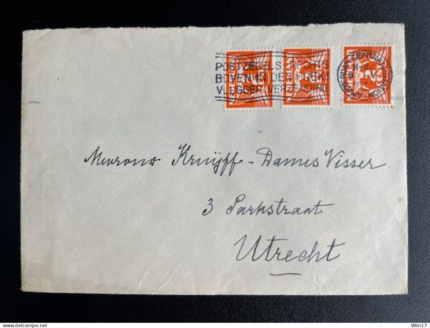 NETHERLANDS 1935? LETTER AMSTERDAM TO UTRECHT 09-05-1935? NEDERLAND - Covers & Documents