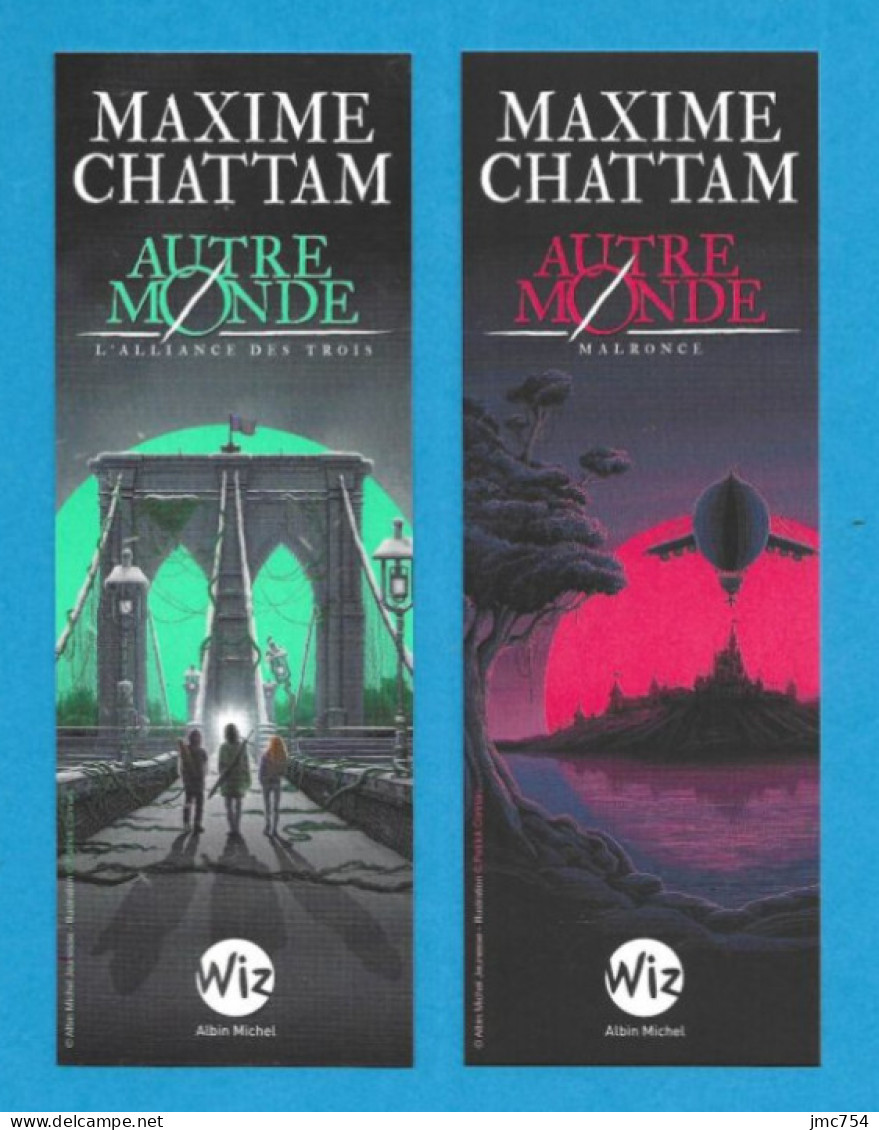 Marque Page.  Wiz.  Albin Michel.   Maxime Chattam.   Bookmark. - Bookmarks