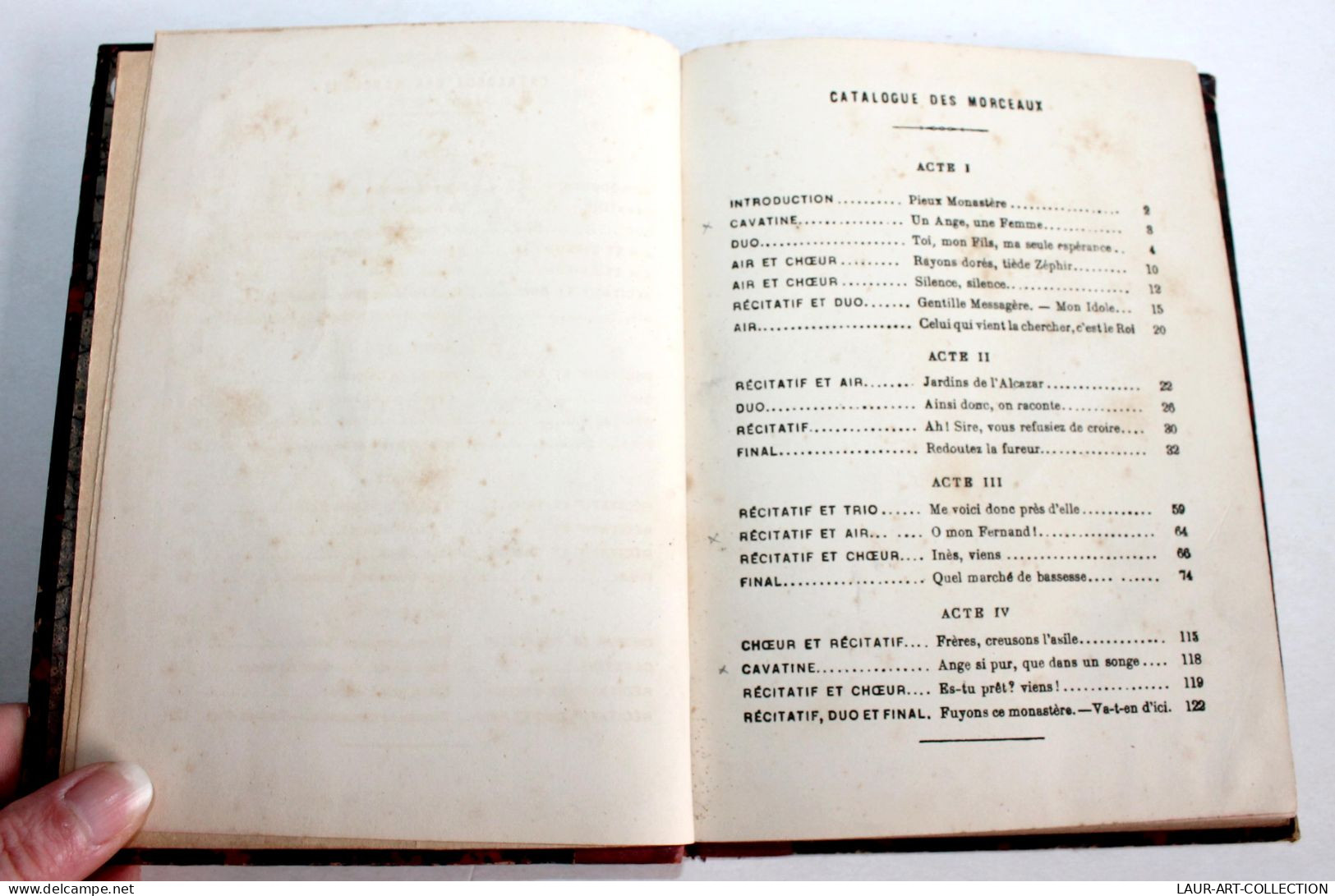 XIXe, LA FAVORITE OPERA EN 4 ACTES, PAROLES De ROYER MUSIQUE DONIZETTI PARTITION / ANCIEN LIVRE XIXe SIECLE (1803.64) - Operaboeken