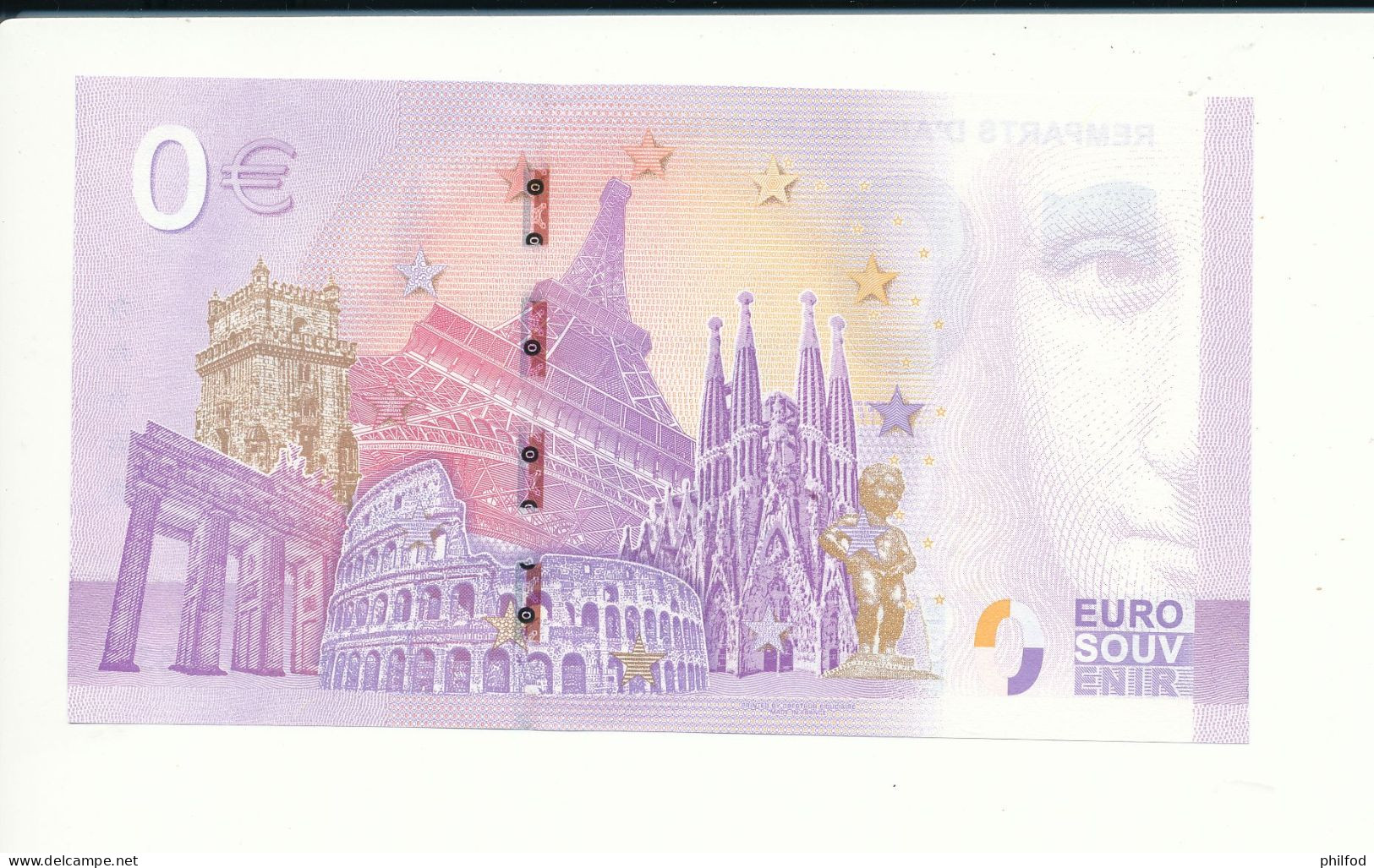 Billet Souvenir - 0 Euro - REMPARTS D'AIGUES-MORTES - UEGR - 2023-1 - N° 11683 - Kilowaar - Bankbiljetten