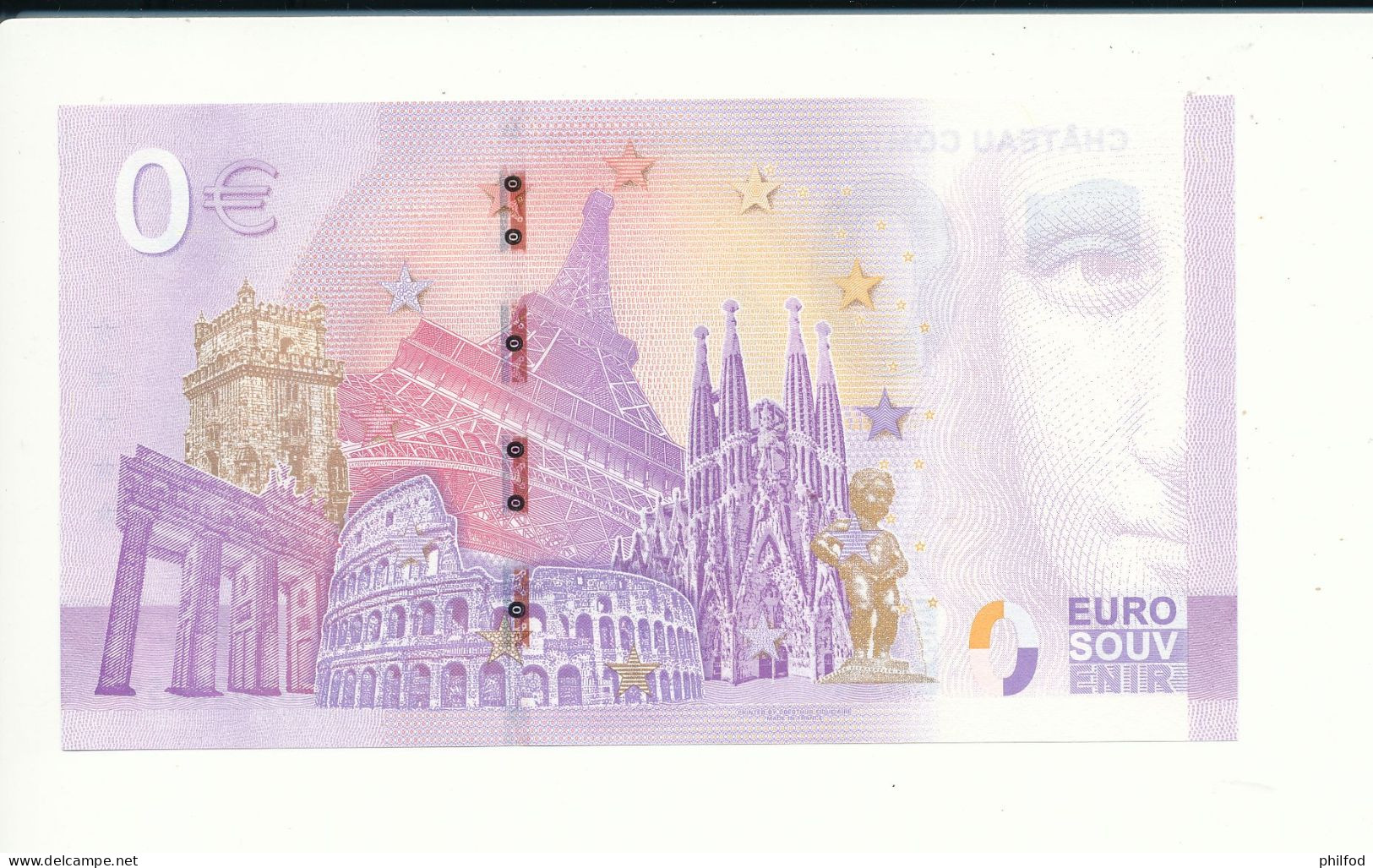 Billet Souvenir - 0 Euro - CHÂTEAU COMTAL DE CARCASSONNE - UEHY - 2023-1 - N° 28459 - Kiloware - Banknoten