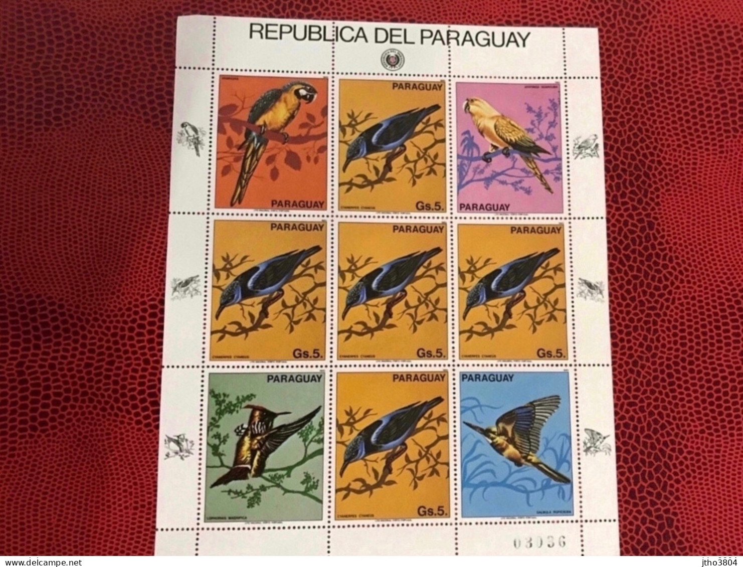 PARAGUAY 1983 Bloc De 9v Neuf ** MNH Ucello Oiseau Bird Pájaro Vogel - Papagayos