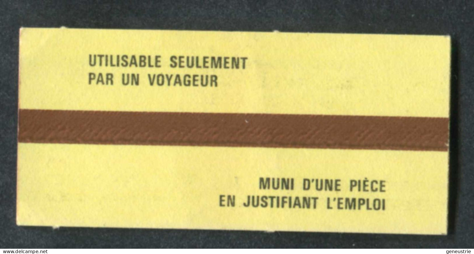 Ticket De Métro Spécial Neuf à Tarif Réduit "Pompiers De Paris Et Militaires" RATP - Métropolitain De Paris - Europe