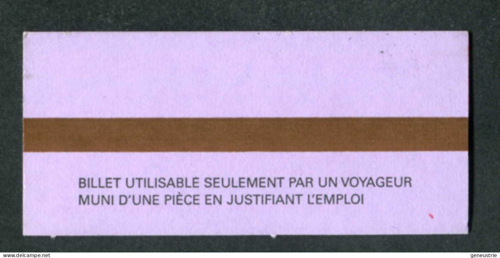 Ticket De Métro Spécial Neuf à Tarif Réduit "Pompiers De Paris Et Militaires" RATP/SNCF - Métropolitain De Paris - Europa