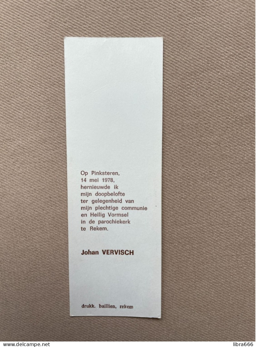 Communie - VERVISCH Johan - 1978 - REKEM - Comunioni