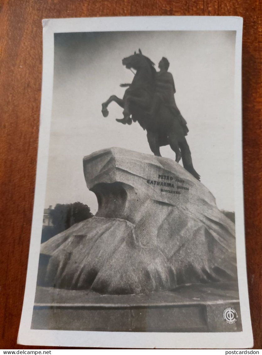 RUSSIA. LENINGRAD - ST.PETERBURG.  Peter The Great Monument-  Old Postcard - 1930s SOYUZFOTO Edition - Horse - Rusia