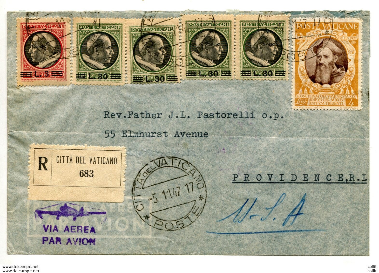 Soprastampati Lire 30 Su 20 Quattro Esemplari Per Gli USA - Unused Stamps