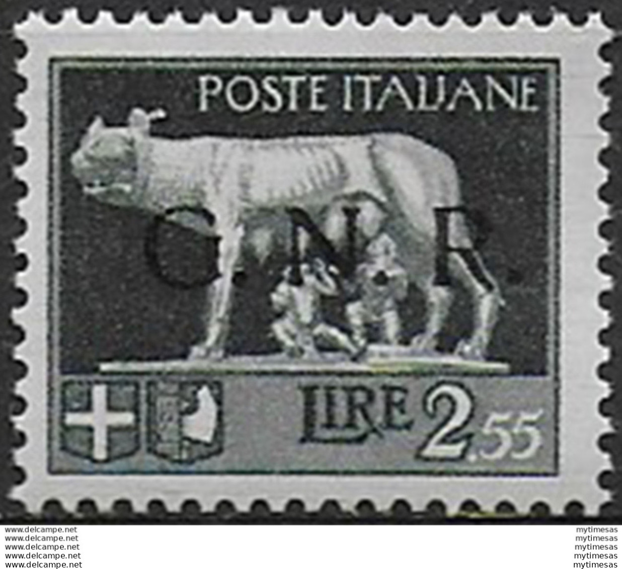 1944 Repubblica Sociale Lire 2,55 G.N.R. Verona Var MNH Sassone N 483A - Sonstige & Ohne Zuordnung