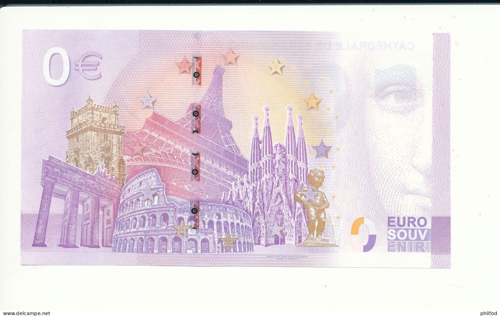 Billet Touristique  0 Euro  - CATHÉDRALE DE STRASBOURG-  2023-3 -  UEFT -  N° 132 - Otros & Sin Clasificación