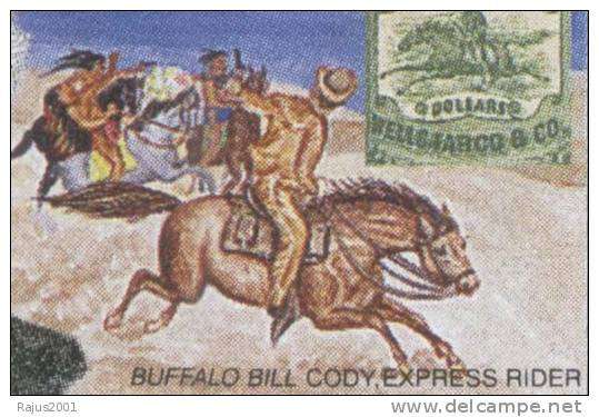 James Buchanan, 15th American President, Lodge No. 43, Freemasonry, Buffalo Bill Cody, Express Rider, Horse MNH Dominica - Massoneria