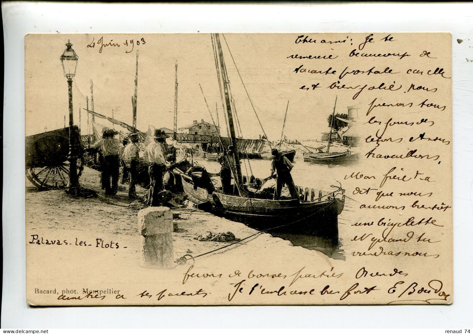 Palavas Les Flots Gard Le Port En 1903 - Palavas Les Flots