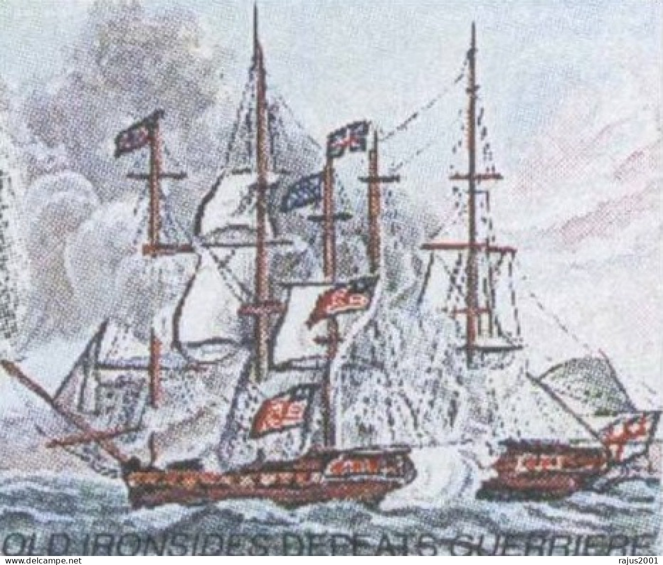 James Madison, American President, USS Constitution At The Defeat Of HMS GUERRIERE, Ship, Balloon, MNH Dominica - Dominique (1978-...)