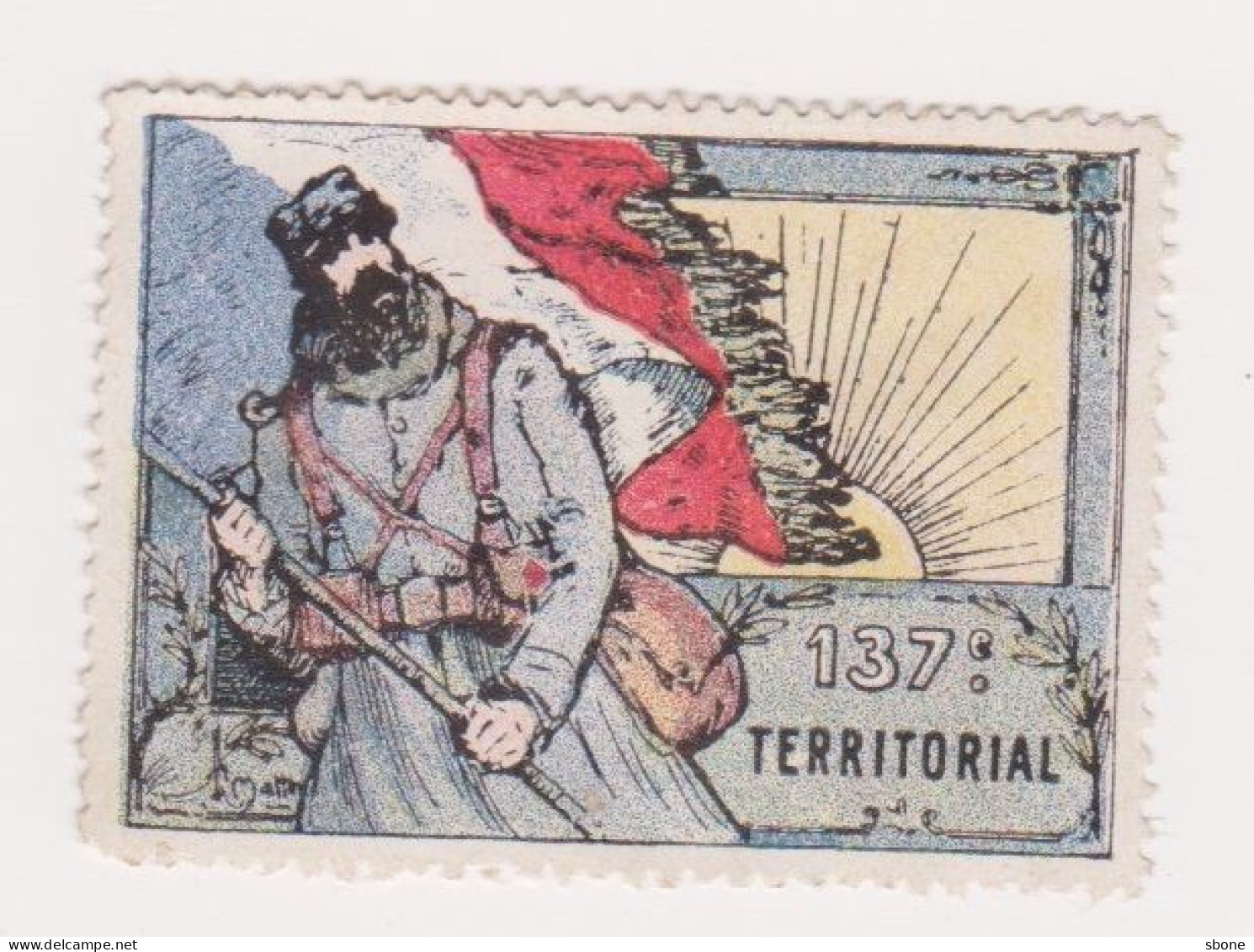 Vignette Militaire Delandre - 137ème Régiment Territorial D'infanterie - Militair