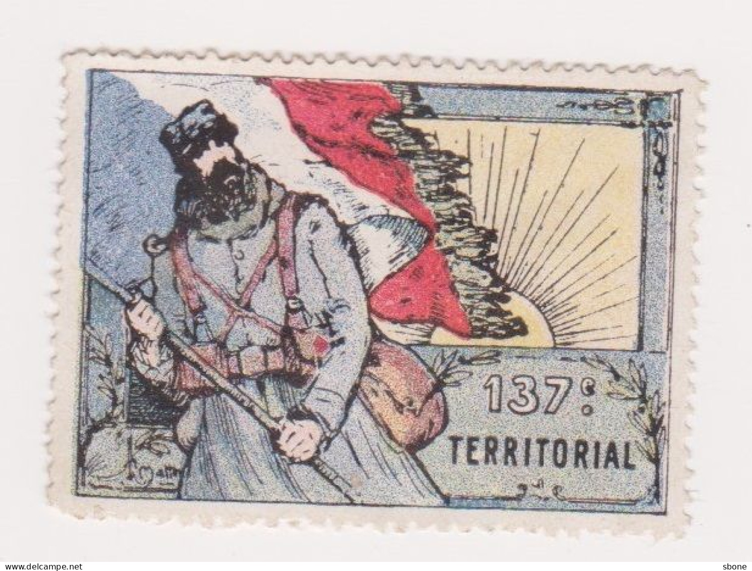 Vignette Militaire Delandre - 137ème Régiment Territorial D'infanterie - Vignettes Militaires