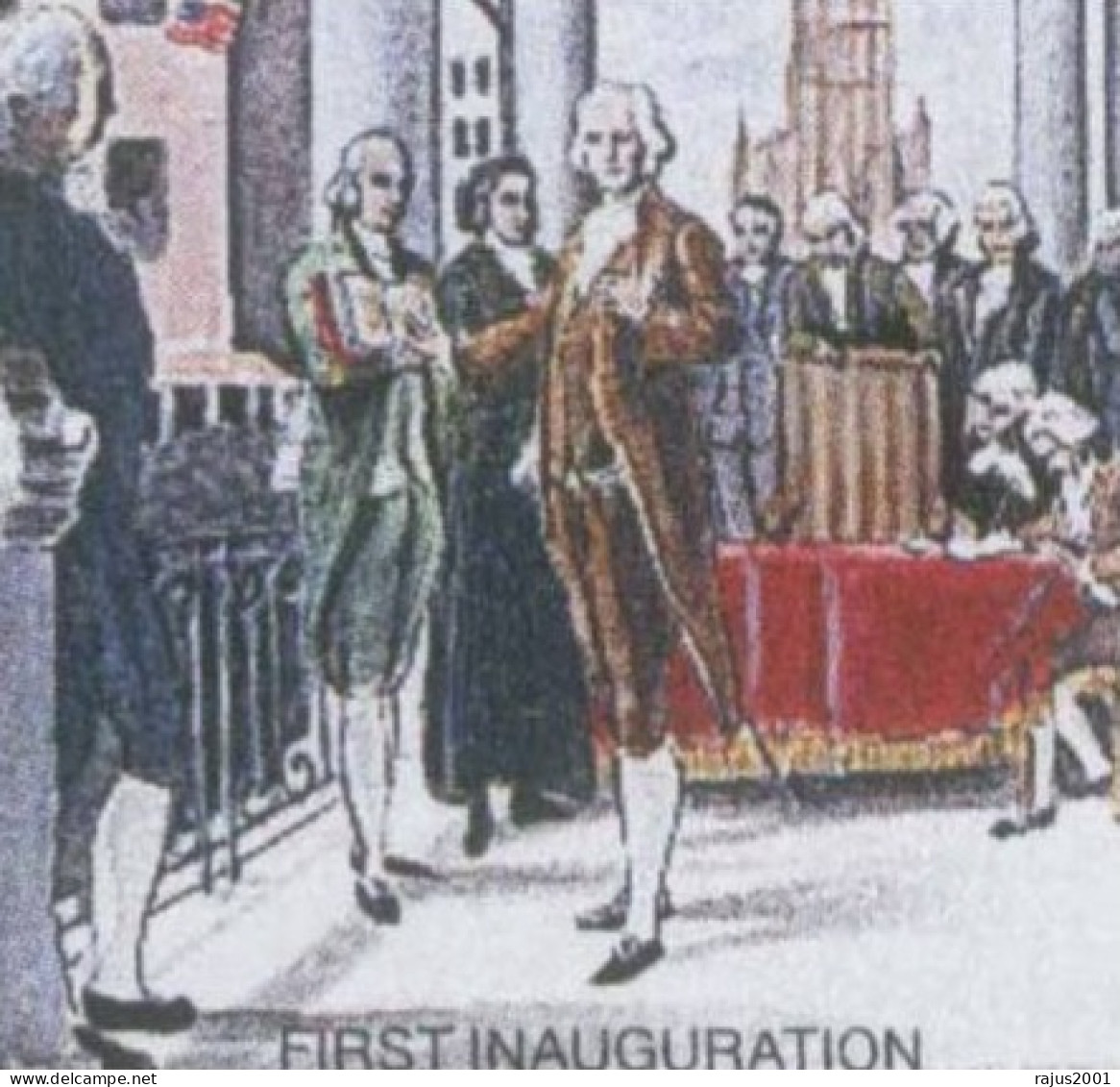 George Washington, First Inauguration, Fredericksburg Lodge, Freemasonry, Masonic, American Revolution, MNH Dominica - Freemasonry