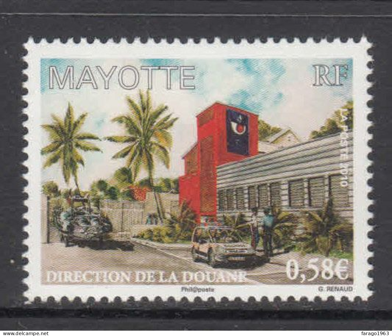 2010 Mayotte Customs House Complete Set Of 1 MNH - Ongebruikt