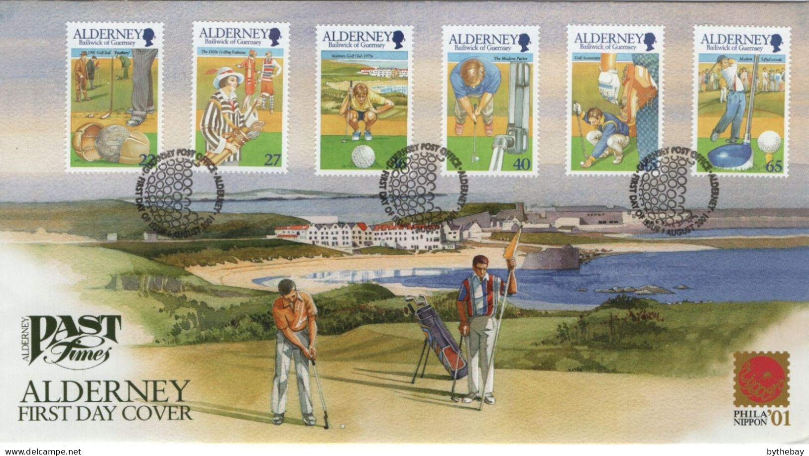 Alderney 2001 FDC Sc 170-175 Golf Players - Alderney