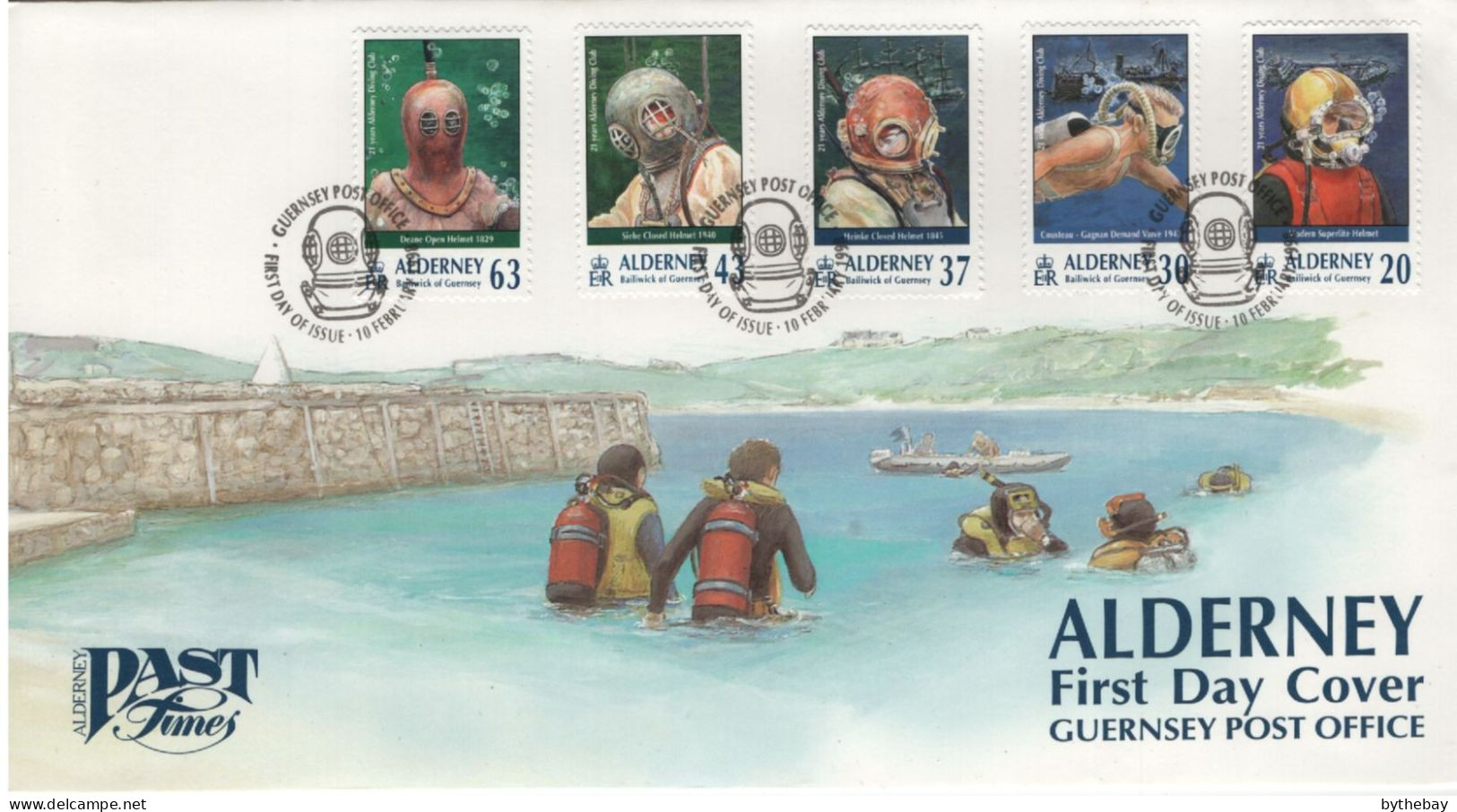 Alderney 1998 FDC Sc 114-118 Alderney Diving Club, 21st Ann - Alderney