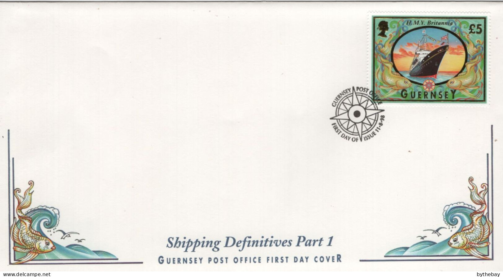 Guernsey 1998-2000 FDC Sc 663 5pd H.M.Y. Britannia - Guernesey