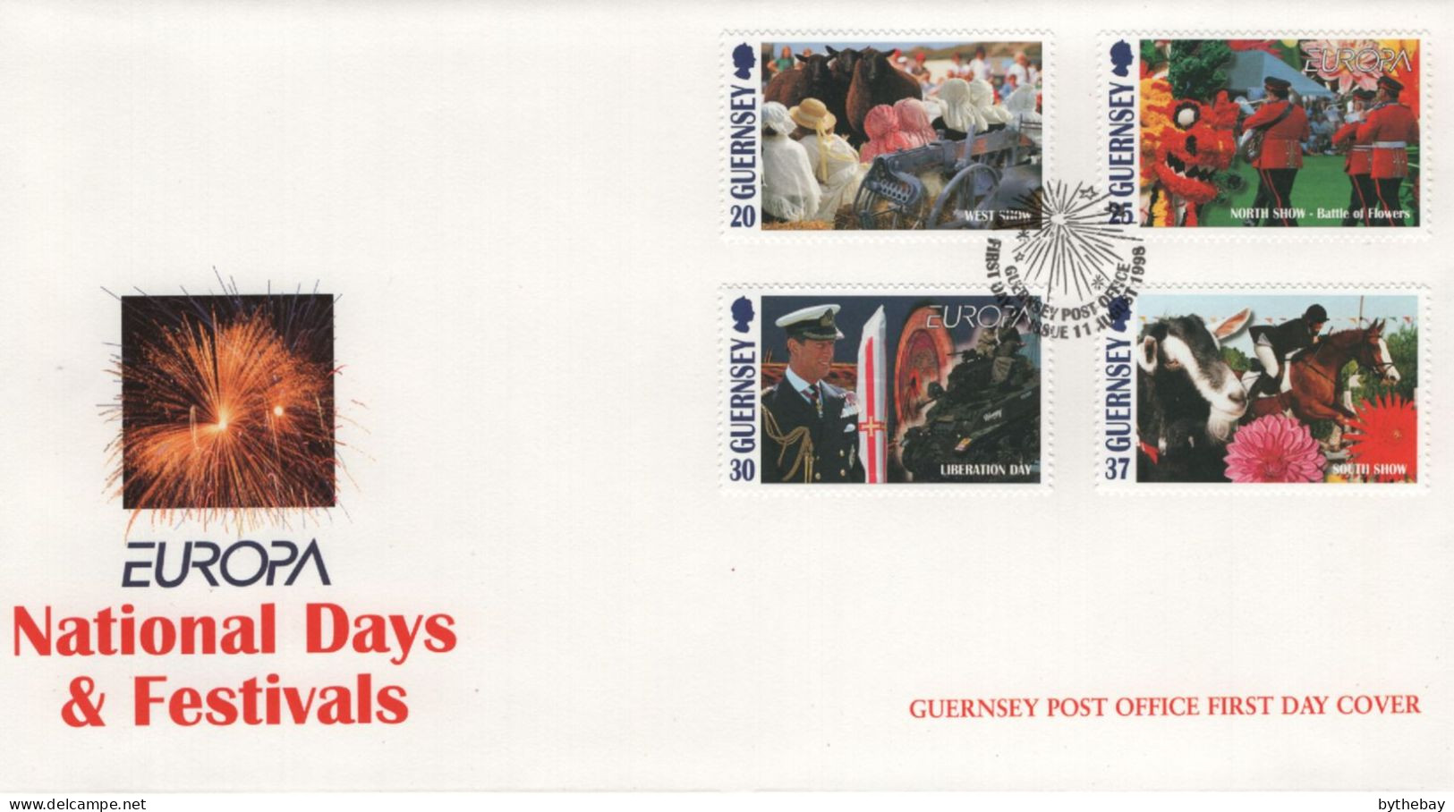 Guernsey 1998 FDC Sc 636-639 National Holidays, Festivals EUROPA - Guernsey