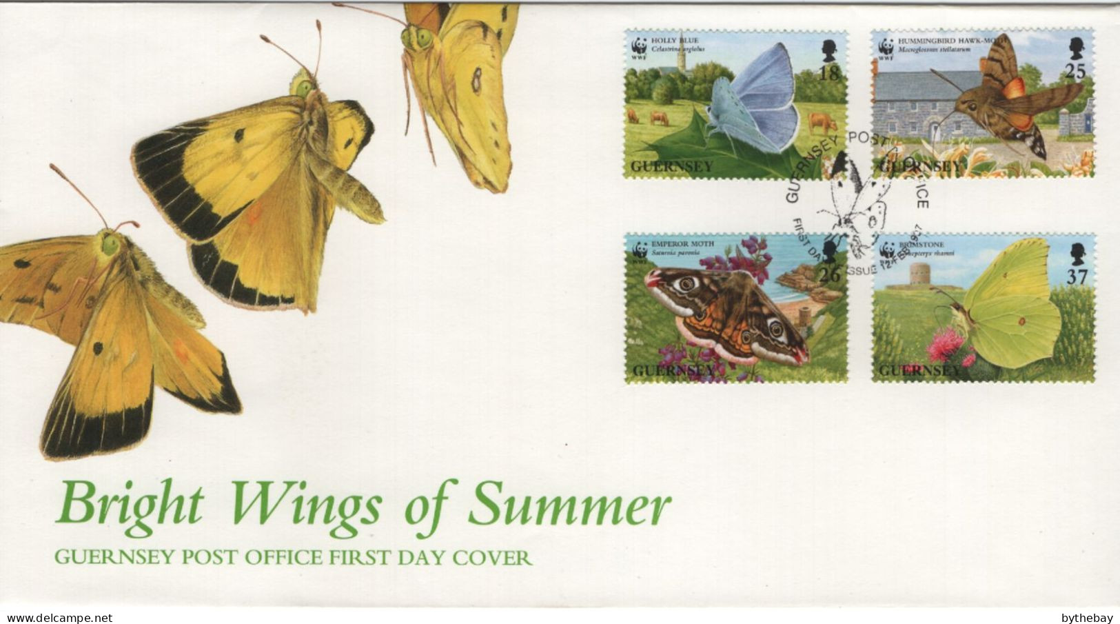 Guernsey 1997 FDC Sc 586-589 Butterflies Set Of 4 - Guernsey