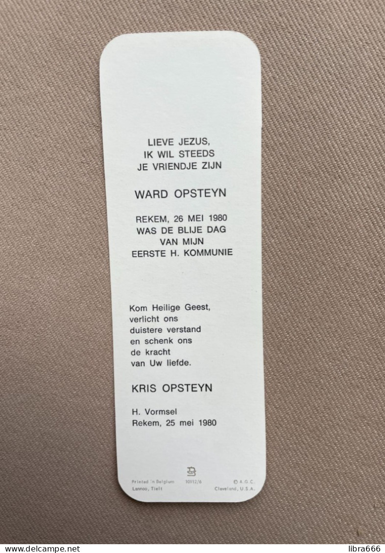 Communie - OPSTEYN Ward En Kris - 1980 - REKEM - Comunión Y Confirmación