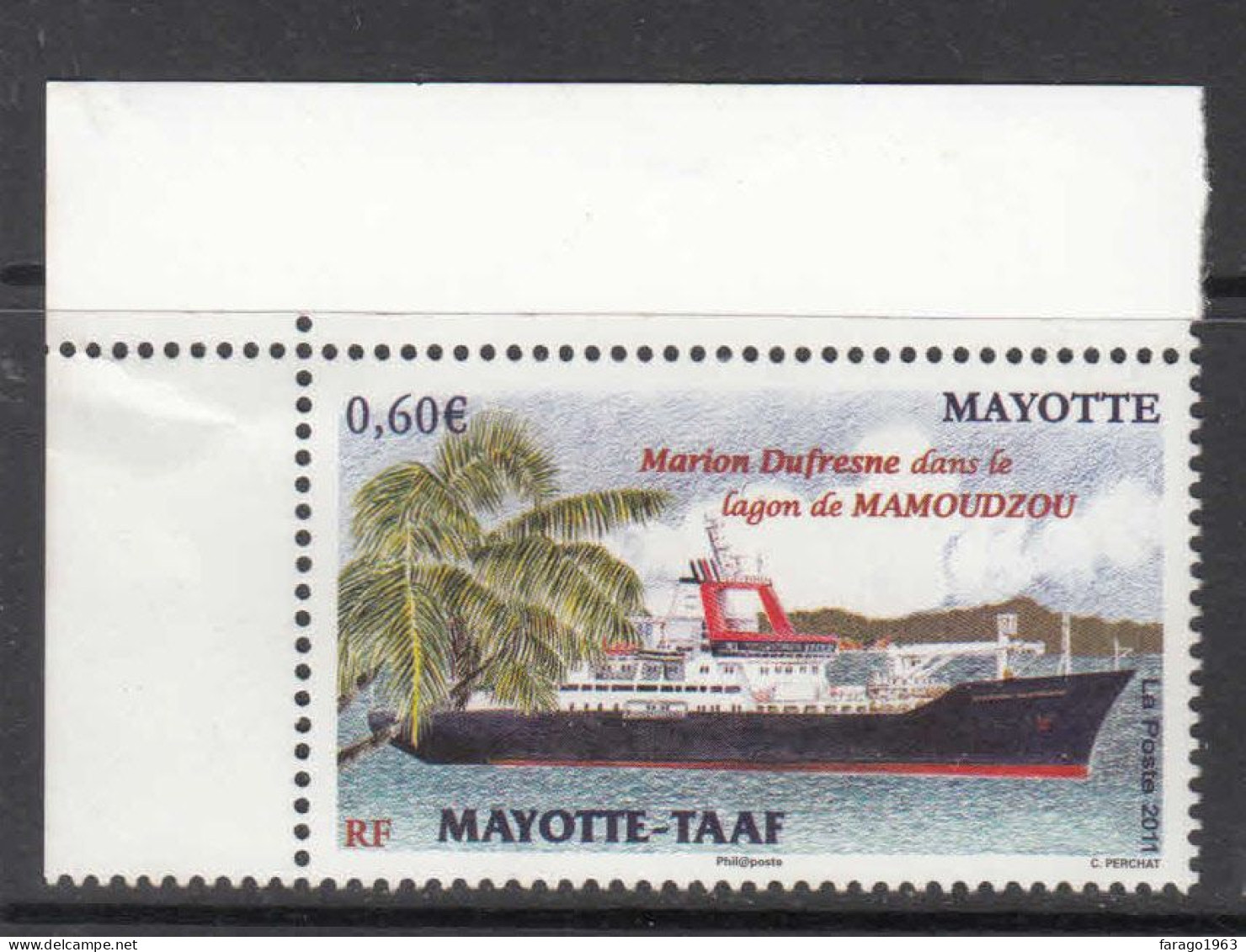 2011 Mayotte Ships JOINT ISSUE FSAT Complete Set Of 1 MNH - Nuovi