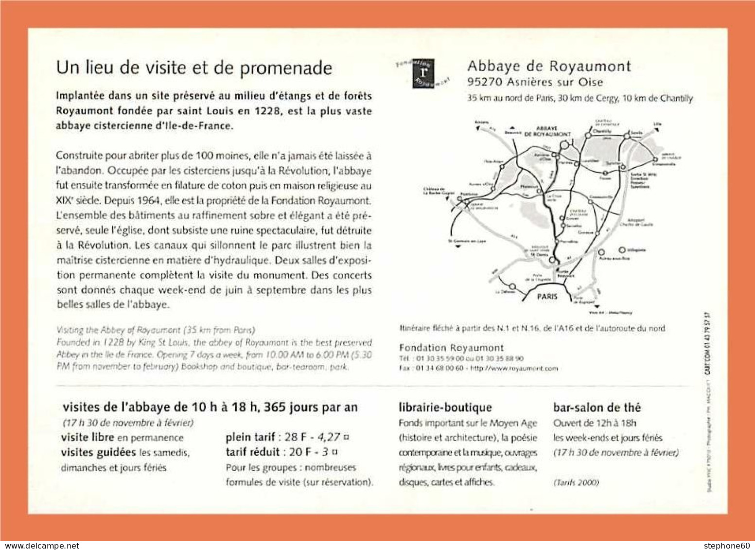 A400 / 405 95 - Asnieres Sur Oise ROYAUMONT - Asnières-sur-Oise