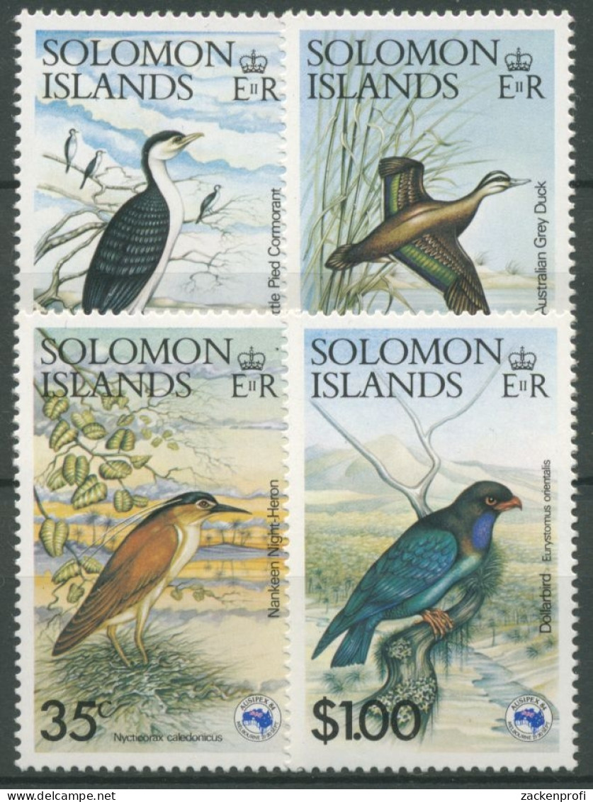 Salomoninseln 1984 AUSIPEX Vögel Reiher Ente 540/43 Postfrisch - Solomoneilanden (1978-...)