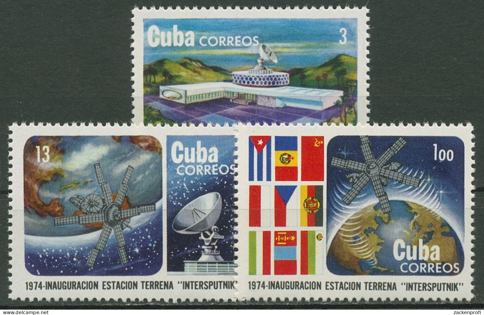 Kuba 1974 Erdfunkstelle Intersputnik Satellit 2015/17 Postfrisch - Ungebraucht