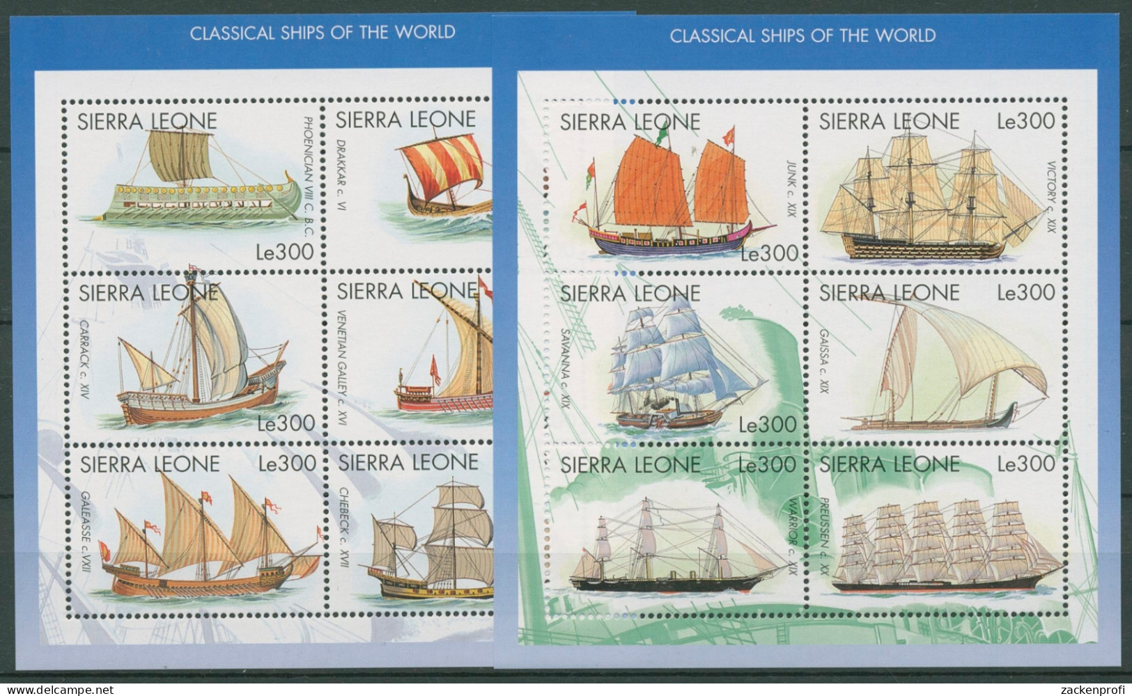Sierra Leone 1998 Schiffe Galeere Dschunke 3025/36 K Postfrisch (C29113) - Sierra Leone (1961-...)